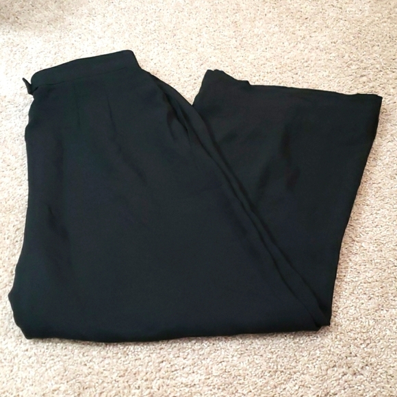 CARLISLE Wide Leg Silk Trousers - Picture 1 of 5